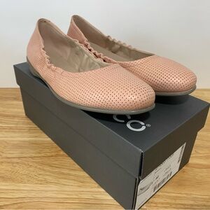 Ecco Women's Blush Perforated Flats